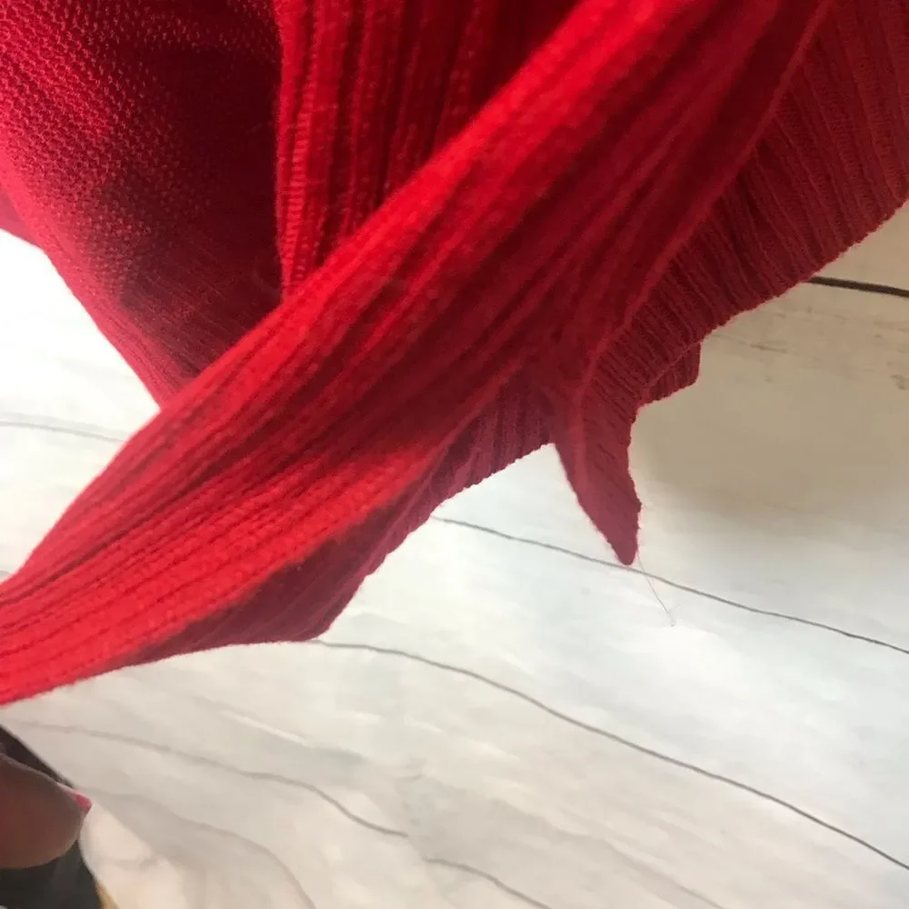 Avenue 3/4 Sleeve Hi-Lo Sweater| Red| Size 18/20 - Picture 5 of 9